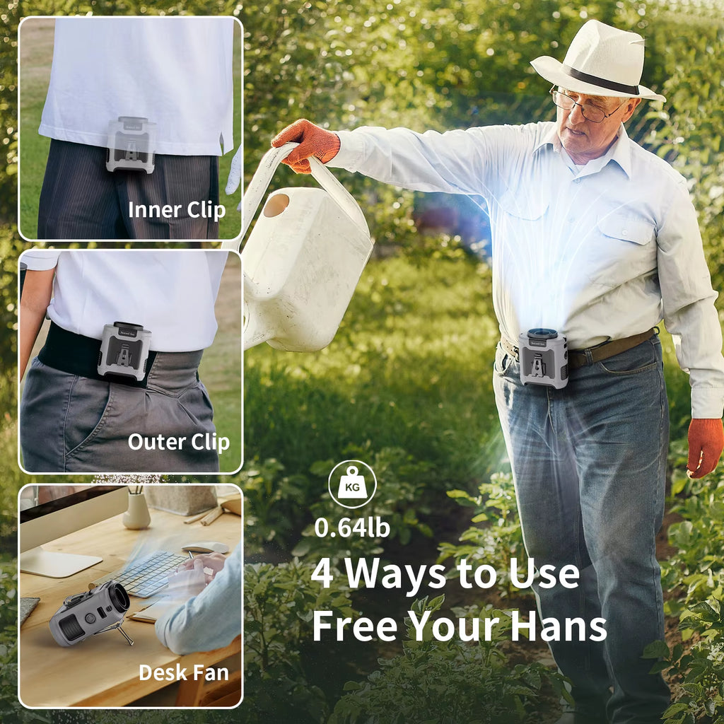 BreezeGo™ Pro - 10000mAh Portable Waist Fan