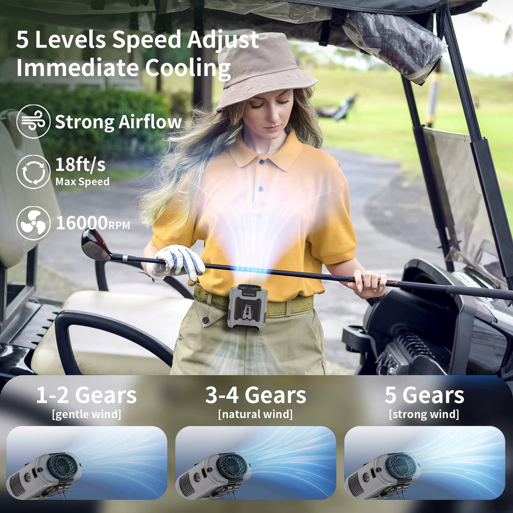 BreezeGo™ Pro - 10000mAh Portable Waist Fan